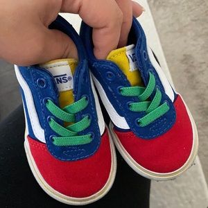 Toddler color block vans